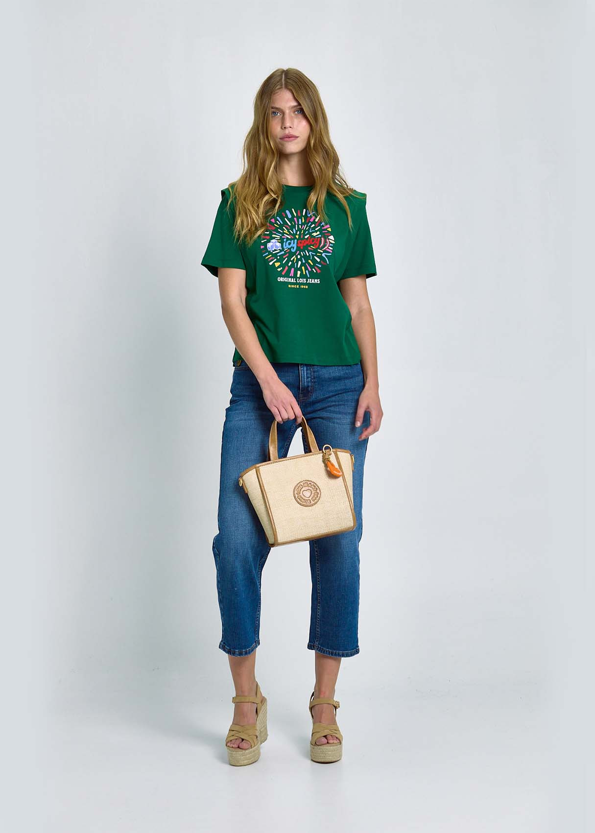 Camiseta Jaretas Decorativas Gráfica Frontal Verde
