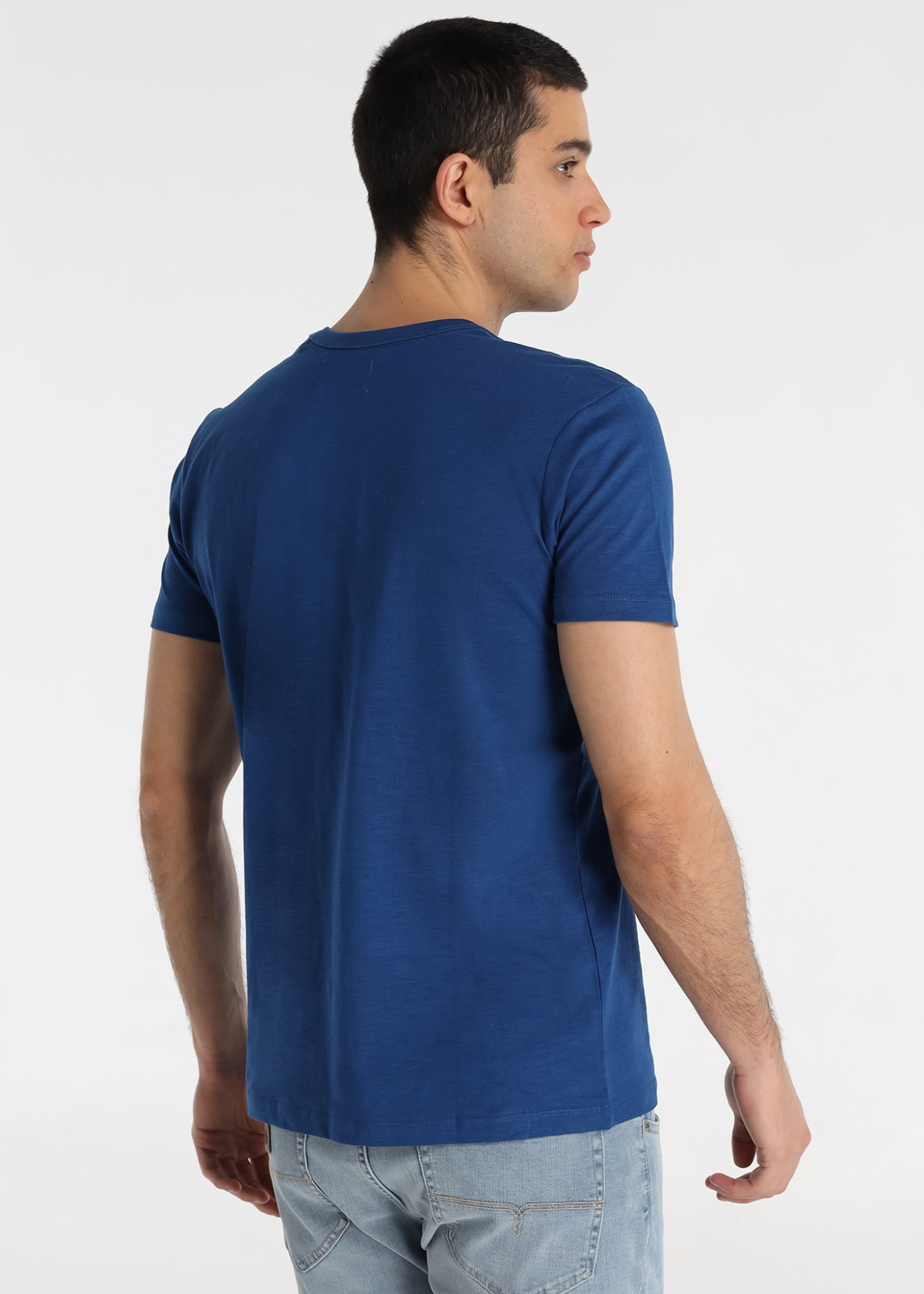 Camiseta Gráfica Texto Inspiracional Azul