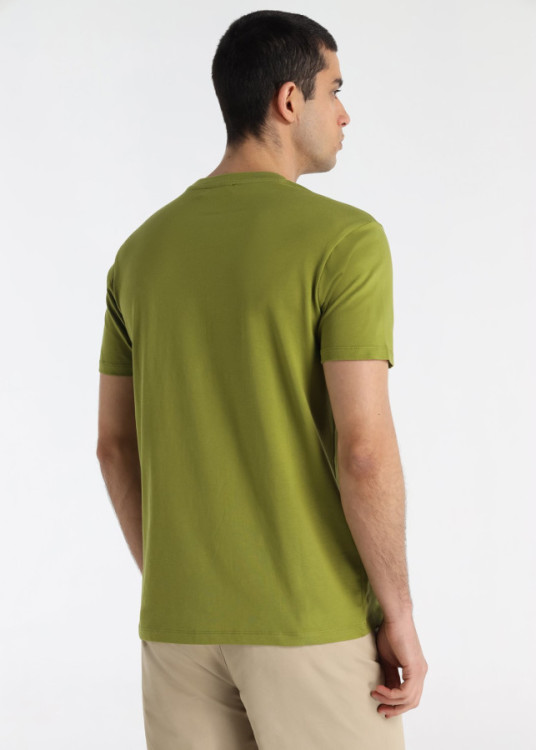 Camiseta Básica De Algodón Premium En Color Verde