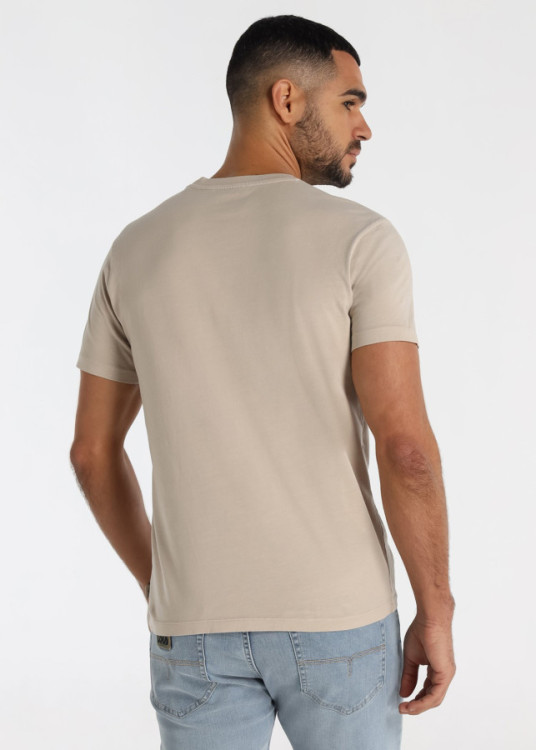 Camiseta De Algodón Con Bordado Logo Toro Color Beige