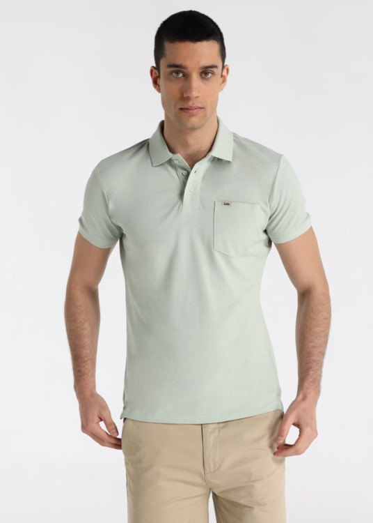 Polo Piqué Bolsillo Frontal Color Verde