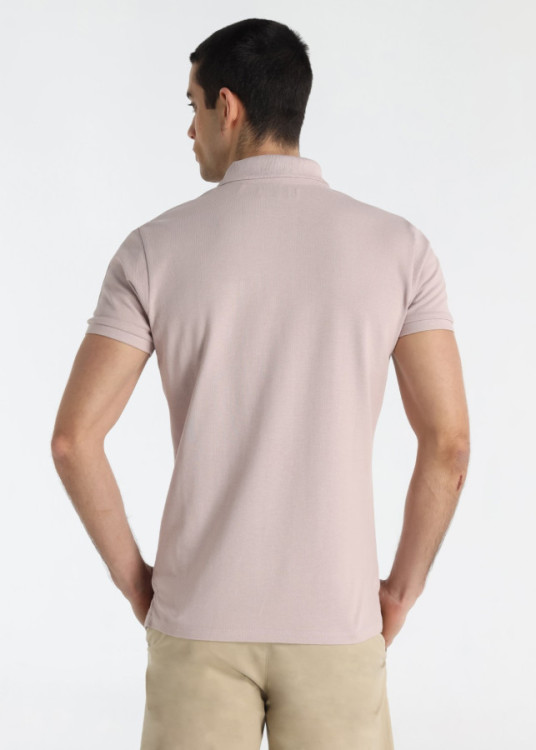 Polo Piqué Bolsillo Frontal Color Rosa