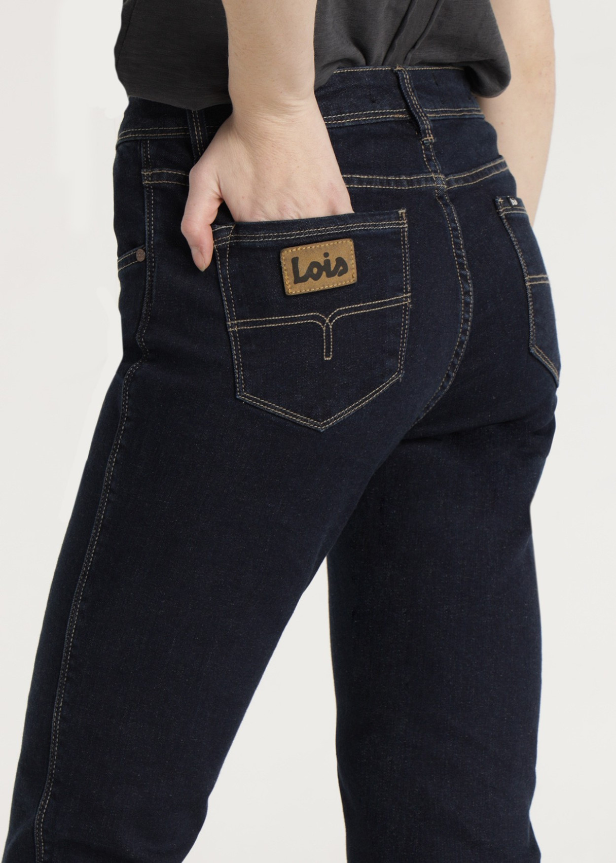 Jeans Straight Fit Tiro Bajo monic luca azul