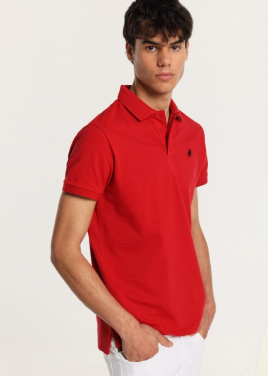 Polo Manga Corta Filipo-Classic Pique rojo