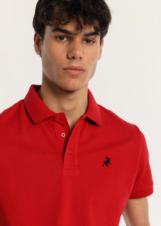 Polo Manga Corta Filipo-Classic Pique rojo