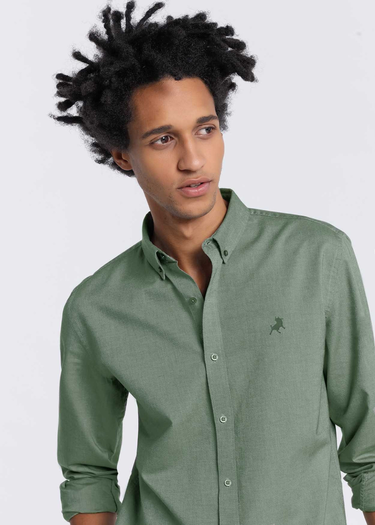 Camisa De Manga Larga verde