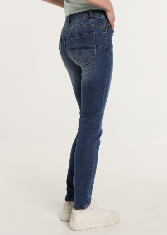 Jeans Push Up Skinny Cintura Baja PUSHY-YAELA