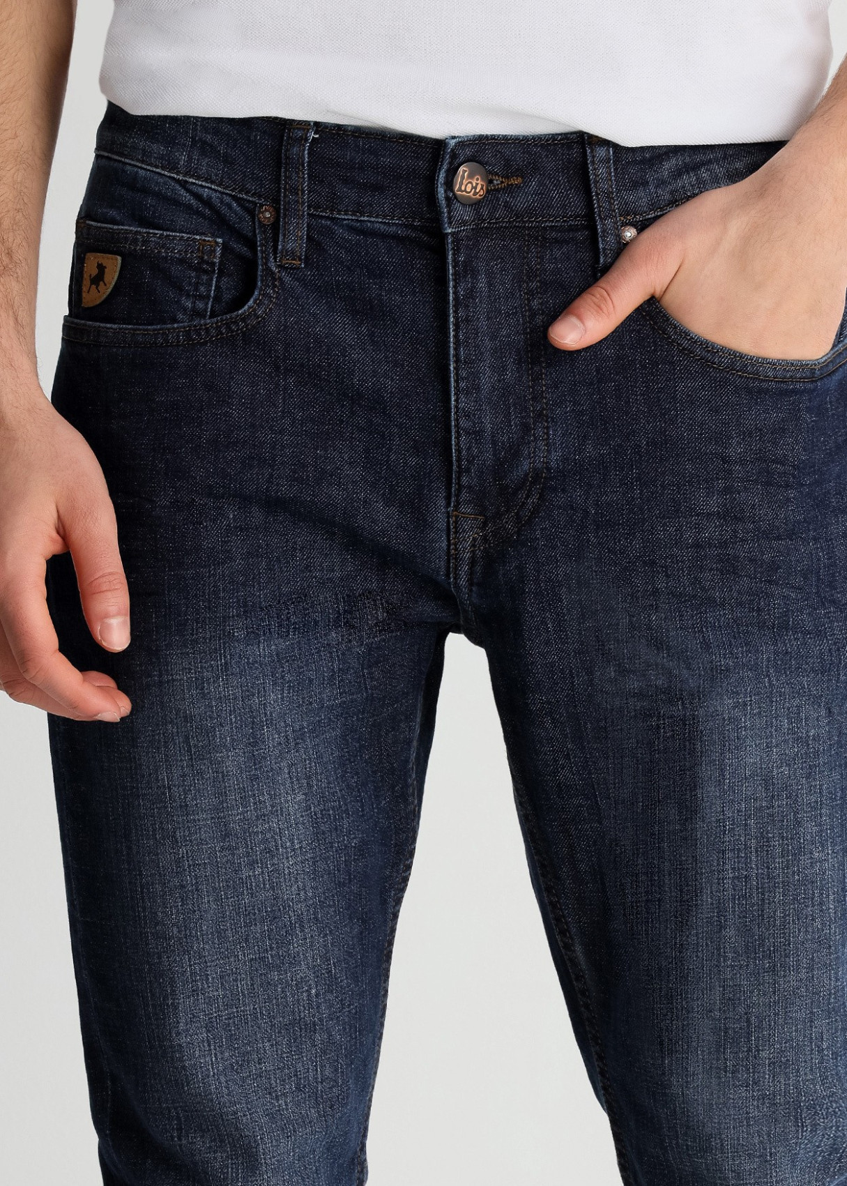 Vaqueros Slim Fit Tiro Medio FORD BROWN azul