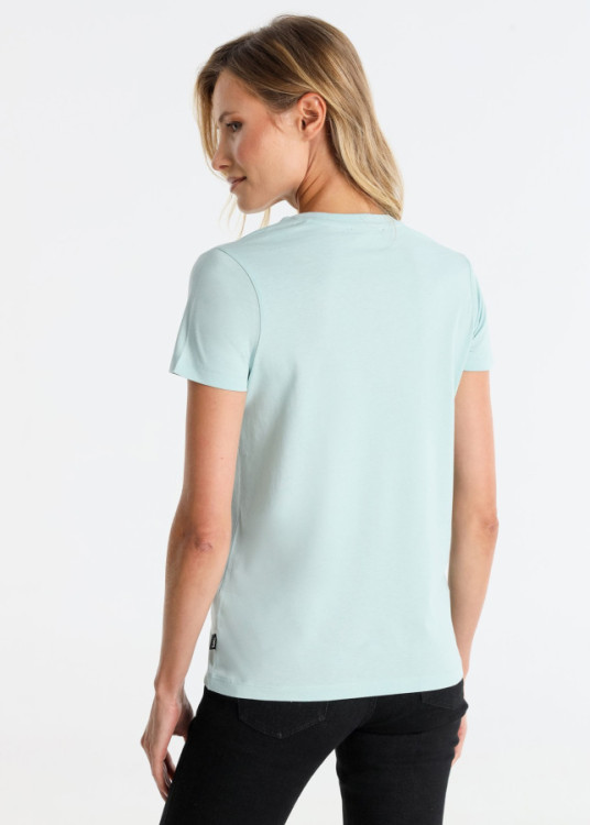 Camiseta Básica Manga Corta Logo Puff Print azul claro