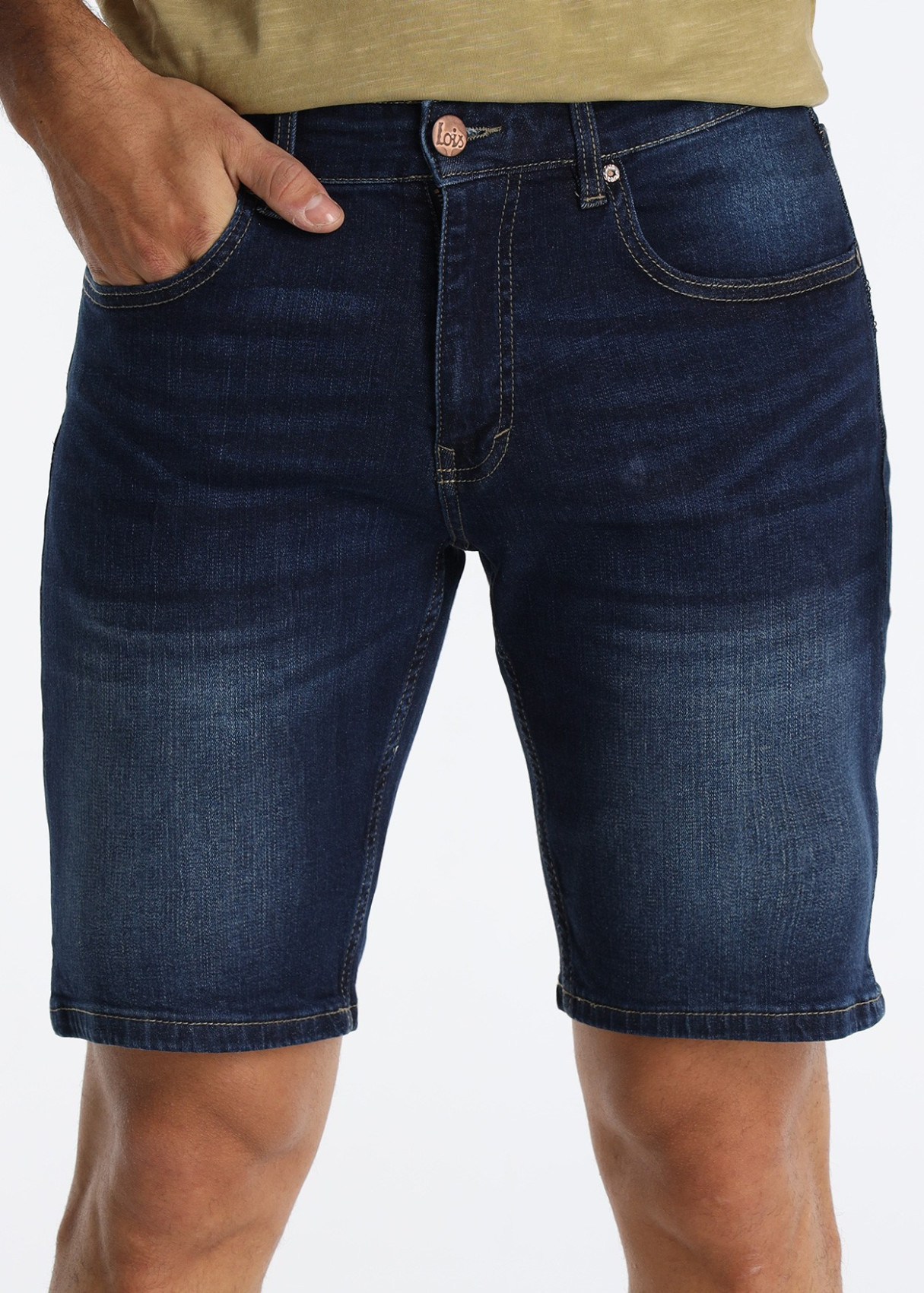 Bermuda Tejana Slim Fit Tiro Medio BLAKE LUC azul oscuro
