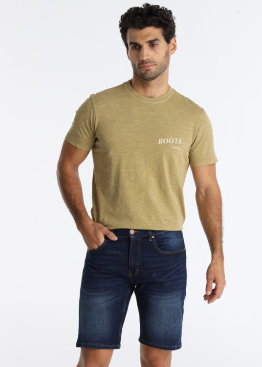 Bermuda Tejana Slim Fit Tiro Medio BLAKE LUC azul oscuro