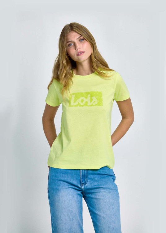 Camiseta Básica De Algodón Con Logotipo Brand Verde
