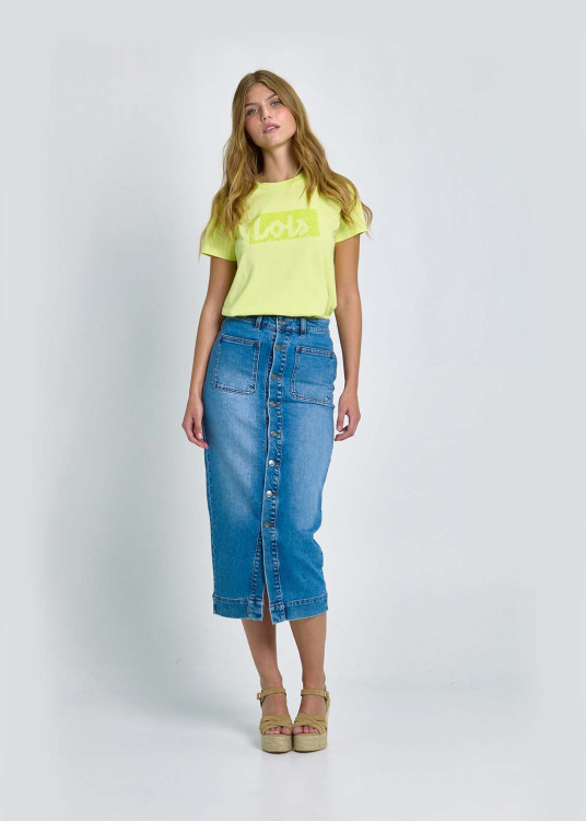 Camiseta Básica De Algodón Con Logotipo Brand Verde