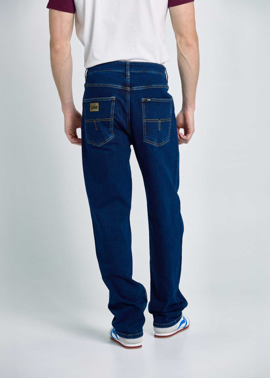 Vaqueros Baggy Estilo Relajado Lavado Oscuro Urbano Azul