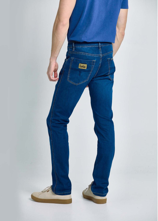 Vaqueros Straight Elástico Azul