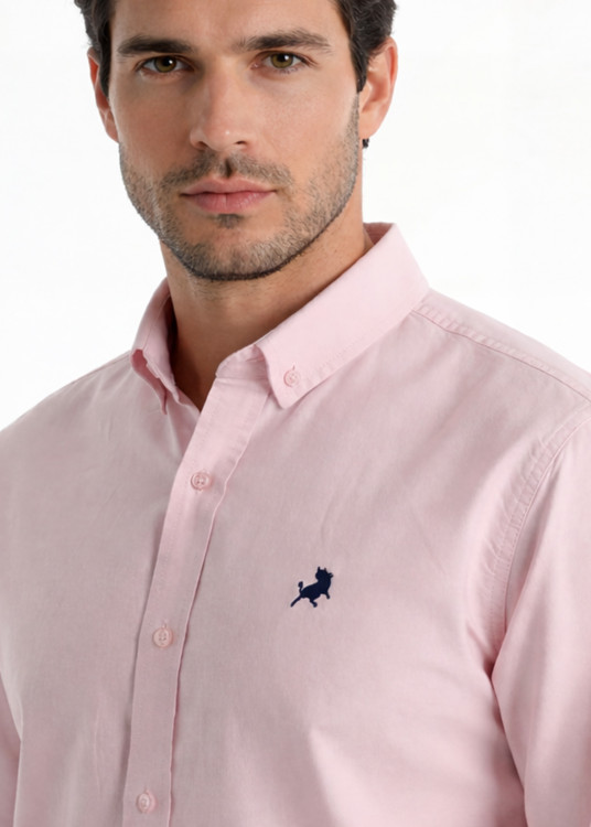 Camisa Básica Manga Larga algodón SURINAME RODADERO rosa