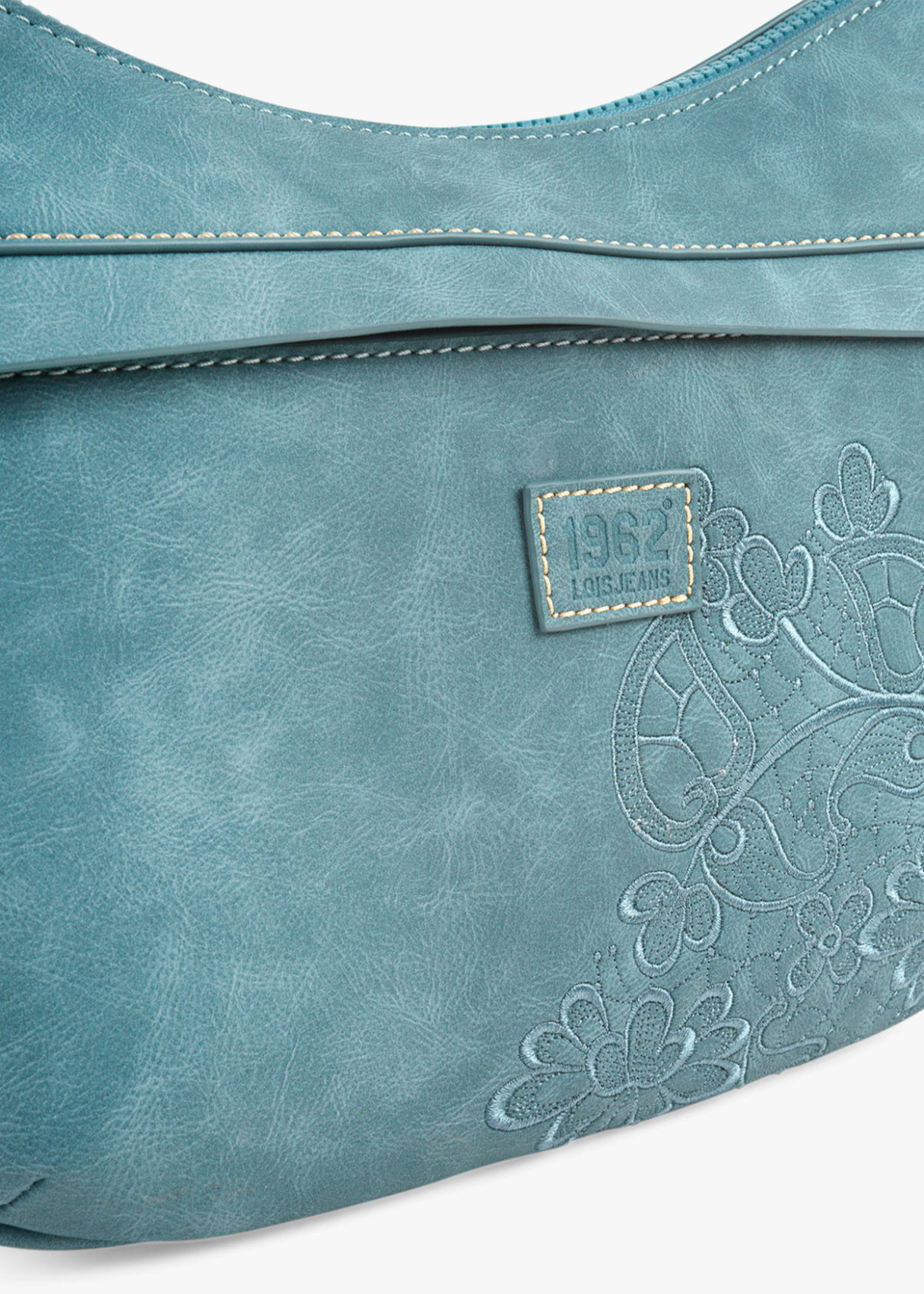 Bolso Bandolera ajustable cremallera frontal azul