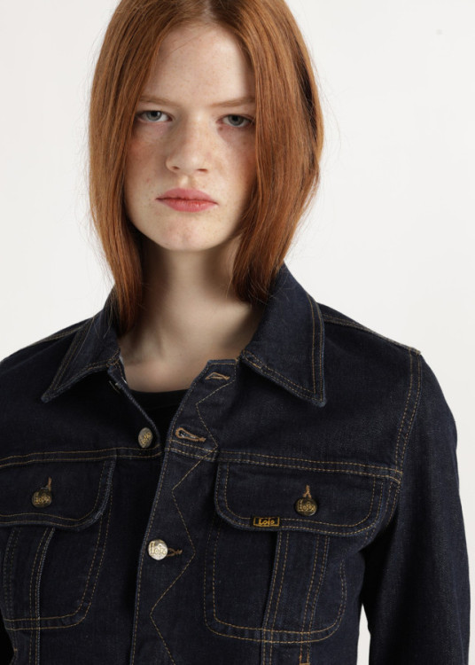 Cazadora Denim Bleach azul oscuro