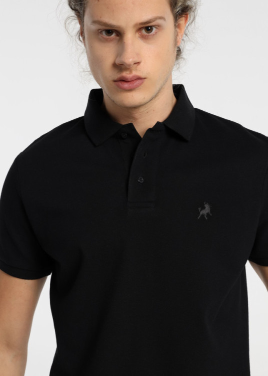 Polo Manga Corta Pique Filipo-Classic Negro