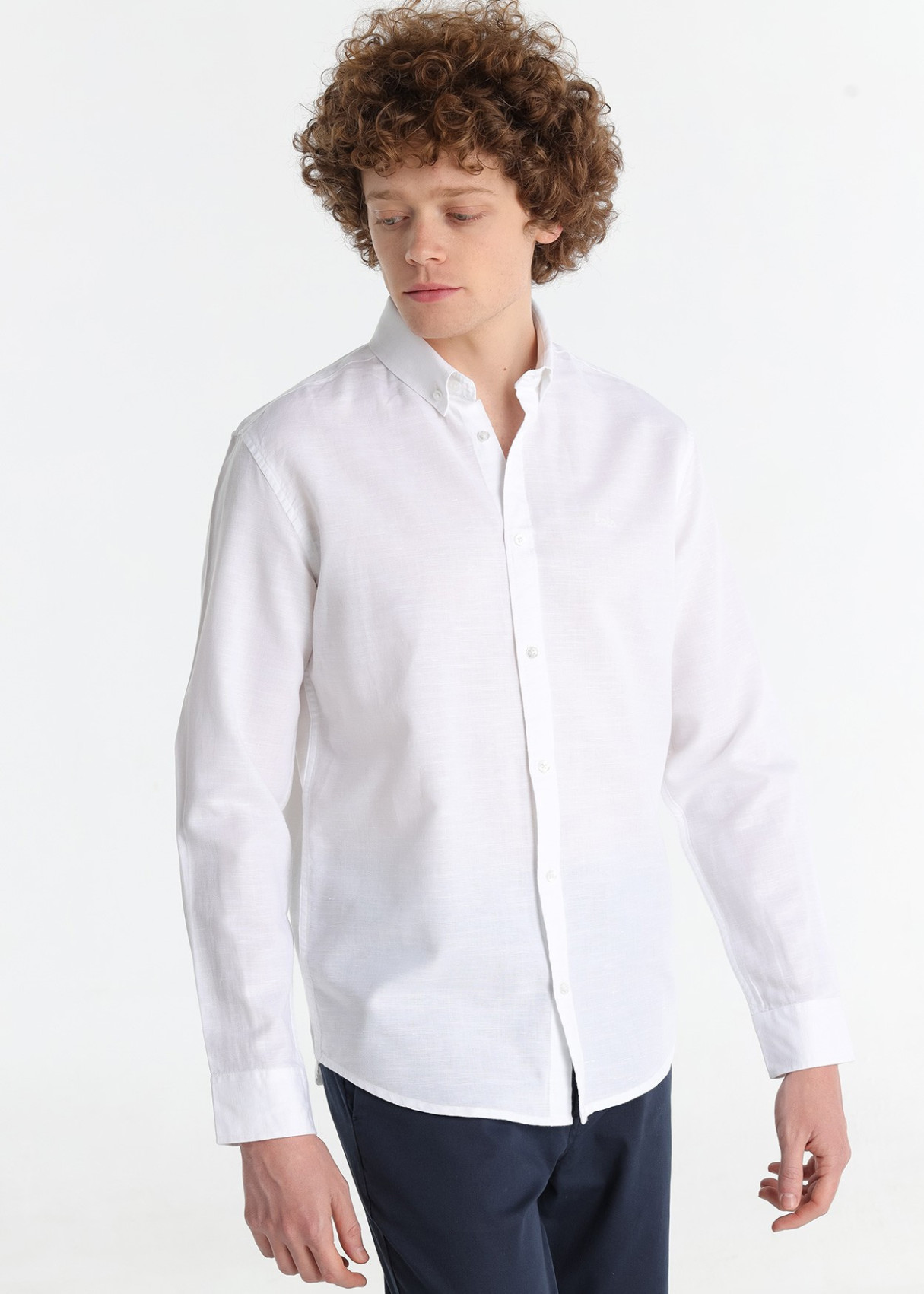 Camisa Manga Larga Básica De Lino