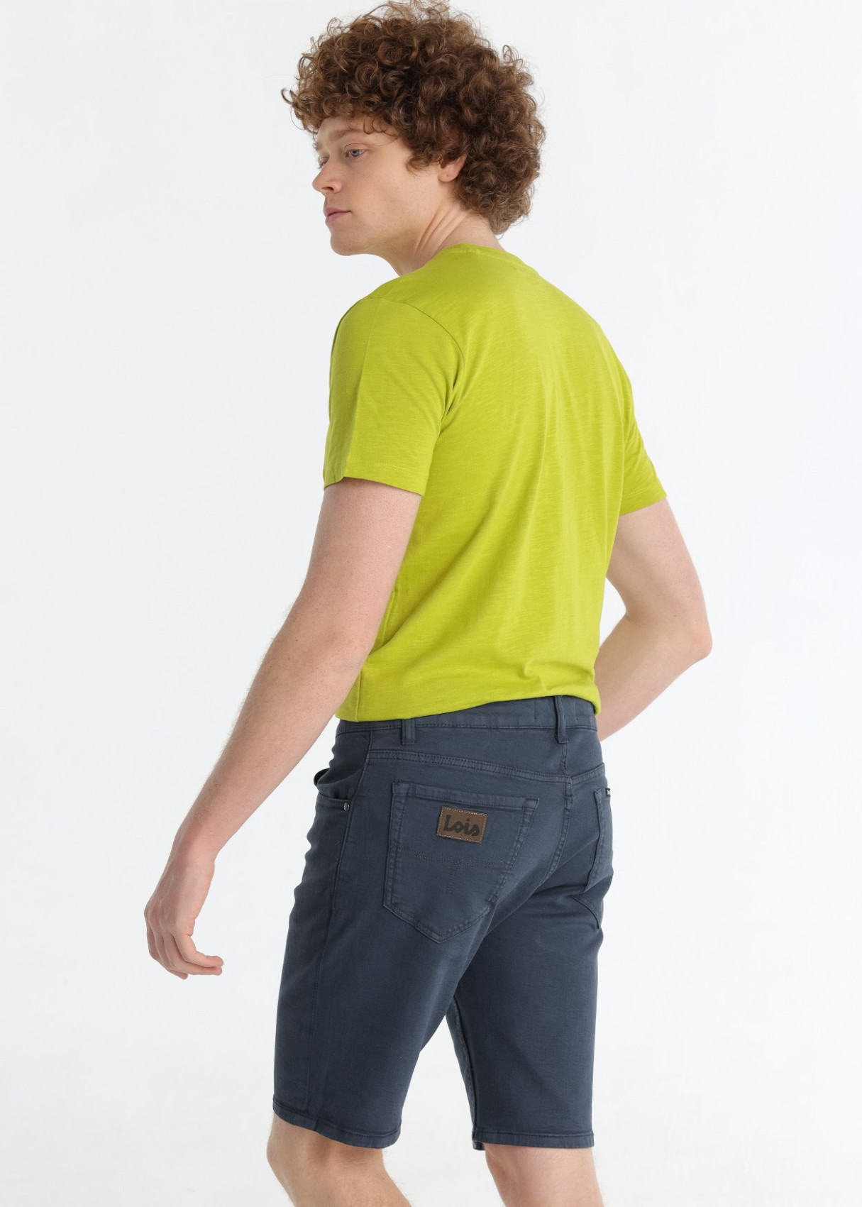Bermuda Tejido Twill Slim Fit Tiro Medio azul marino BLAKE SUN