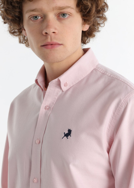 Camisa Básica Manga Larga algodón SURINAME RODADERO rosa