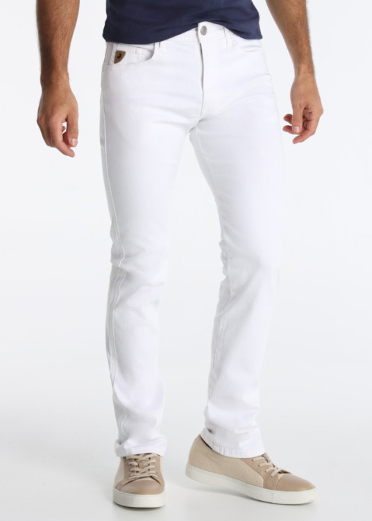 Jeans Straight Soft Touch Blanco