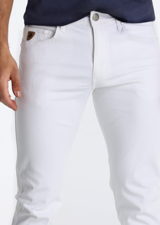 Jeans Straight Soft Touch Blanco
