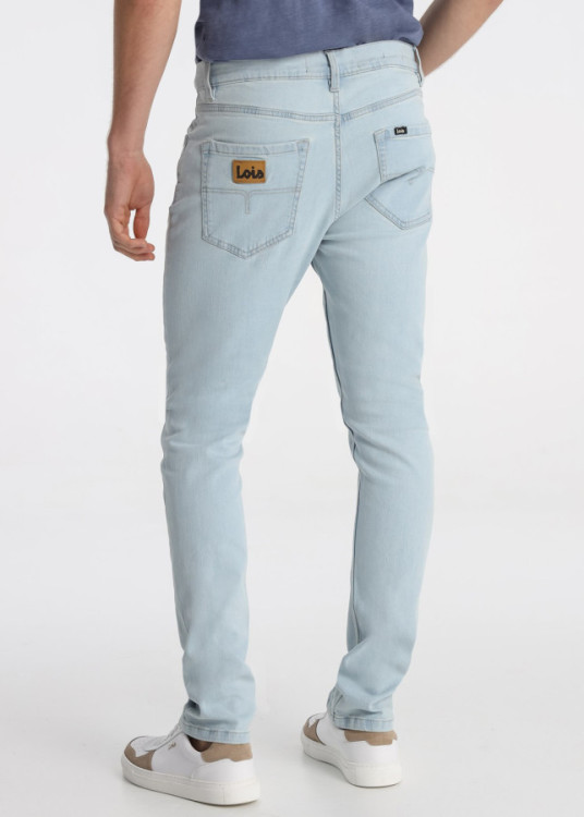 Vaqueros Slim Fit Ajustado Lavado Light Blue Vintage Azul