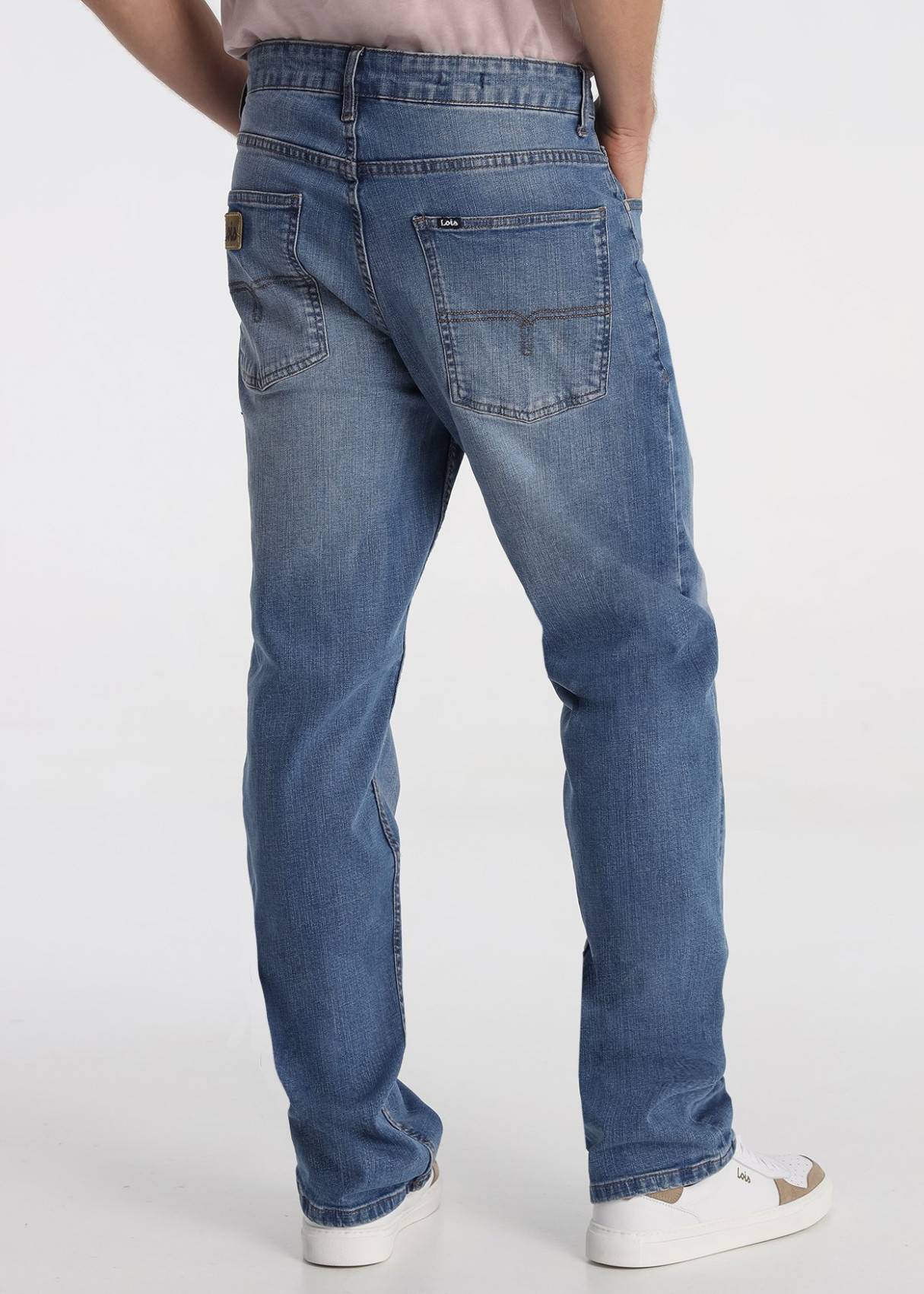 Jeans Baggy Holgado En Denim De Alta Calidad Azul Profundo