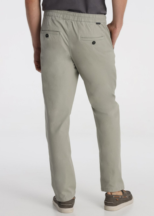 Pantalón Jogger Estructura Cintura Ajustable Verde