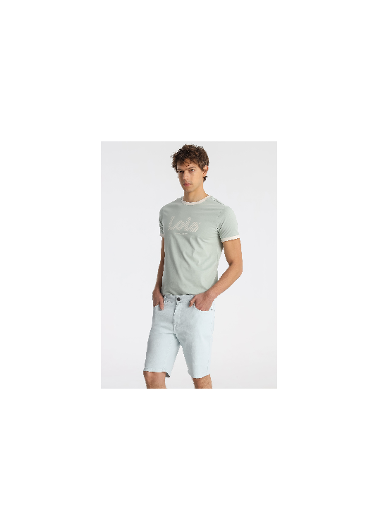 Bermuda Slim Algodón Sarga Color Azul