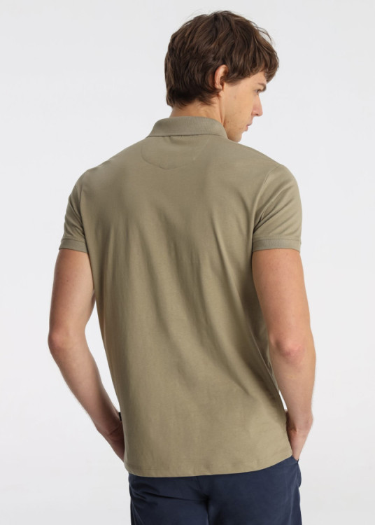 Polo Clásico Bordado Distintivo Color Verde