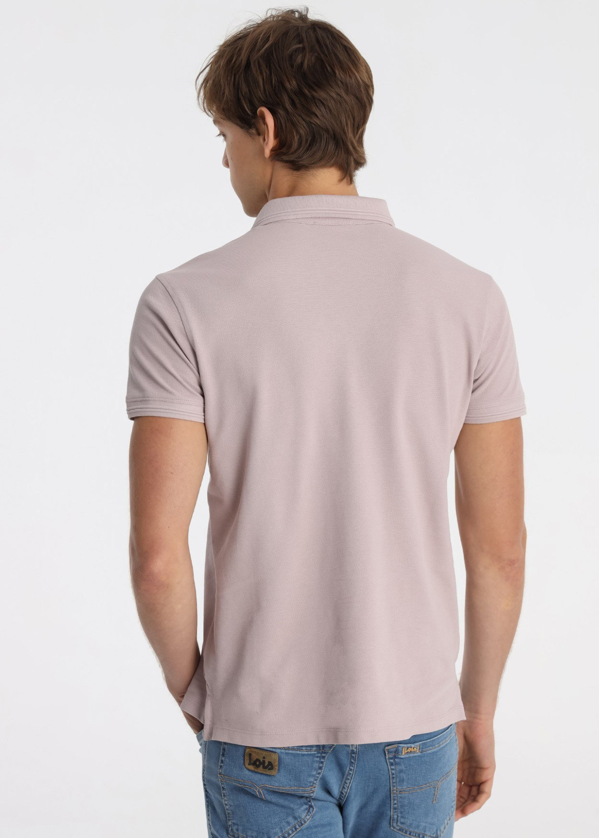 Polo De Piqué Premium Con Parche Logo En Color Rosa