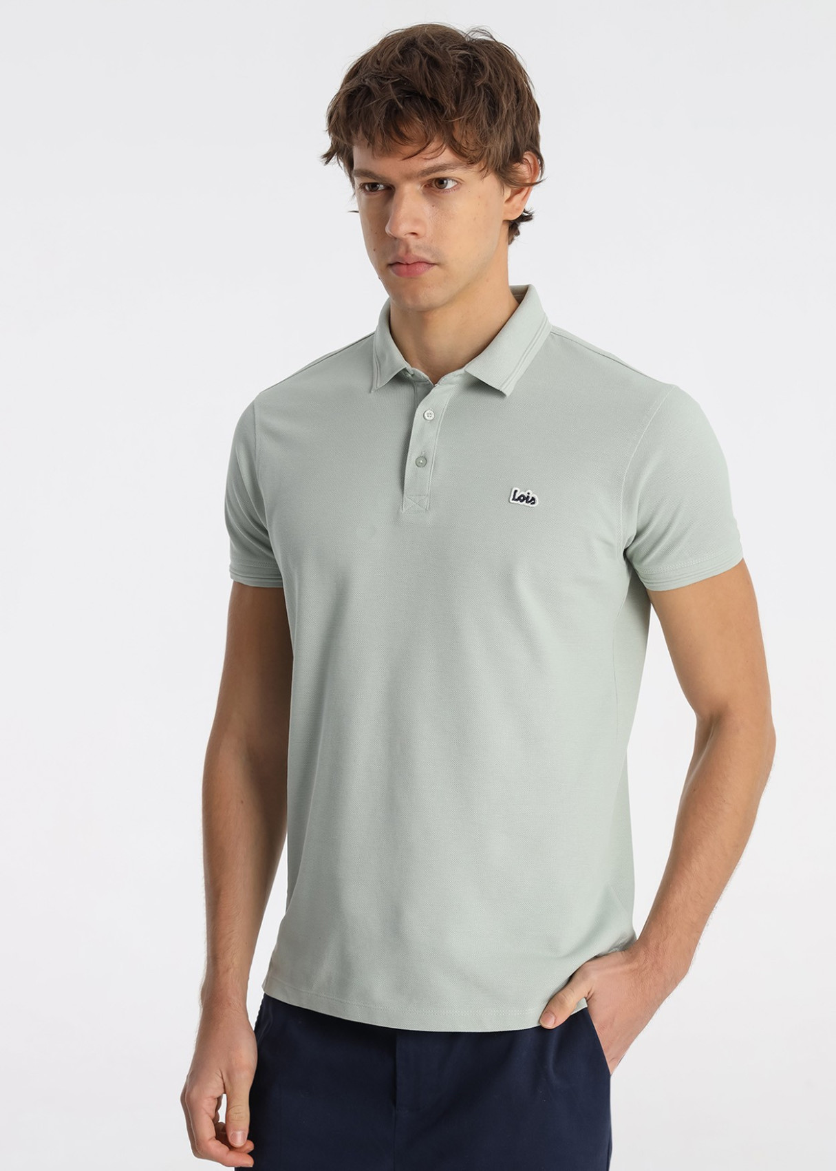 Polo De Piqué Premium Con Parche Logo En Color Verde