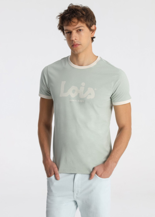 Camiseta Con Logotipo Tipográfico En Color Verde