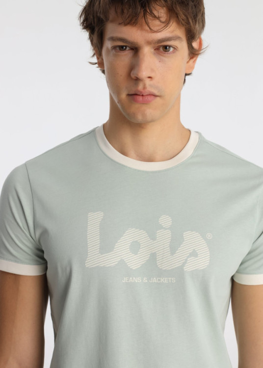 Camiseta Con Logotipo Tipográfico En Color Verde