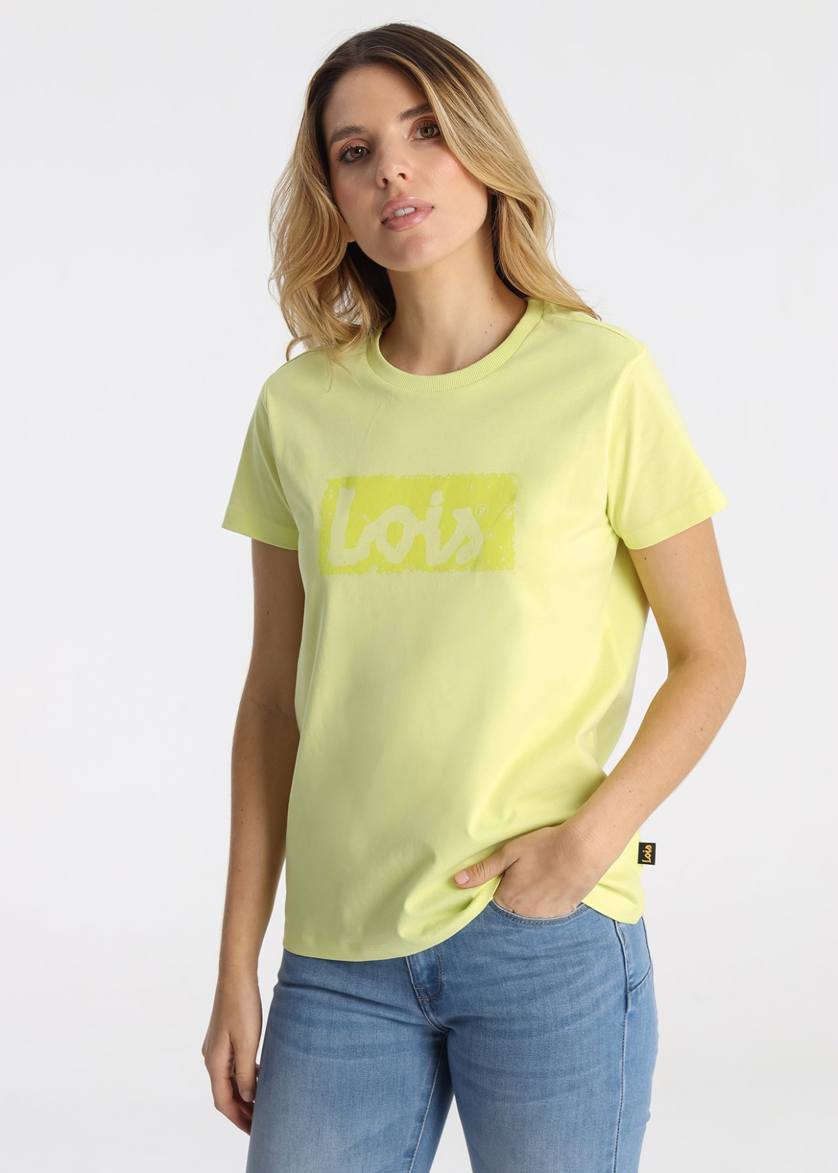 Camiseta Básica Algodón Logotipo Brand Verde