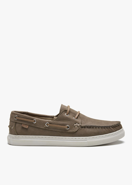 Náuticos Piel Nobuck cordones marrón