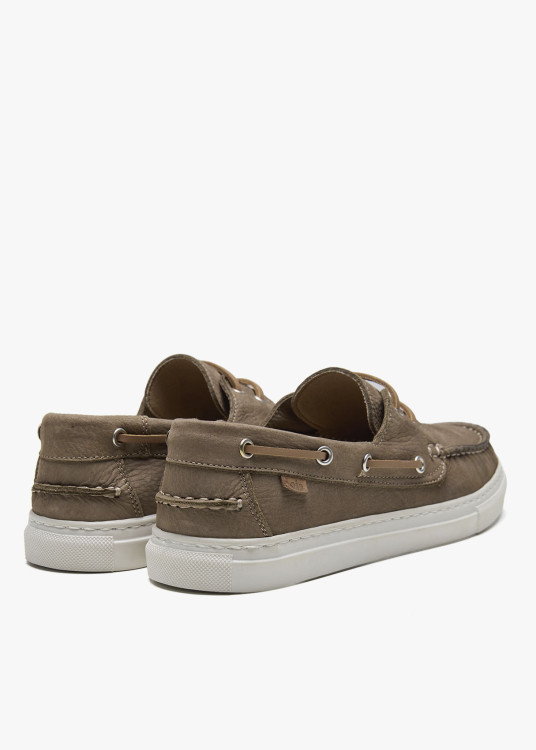 Náuticos Piel Nobuck cordones marrón
