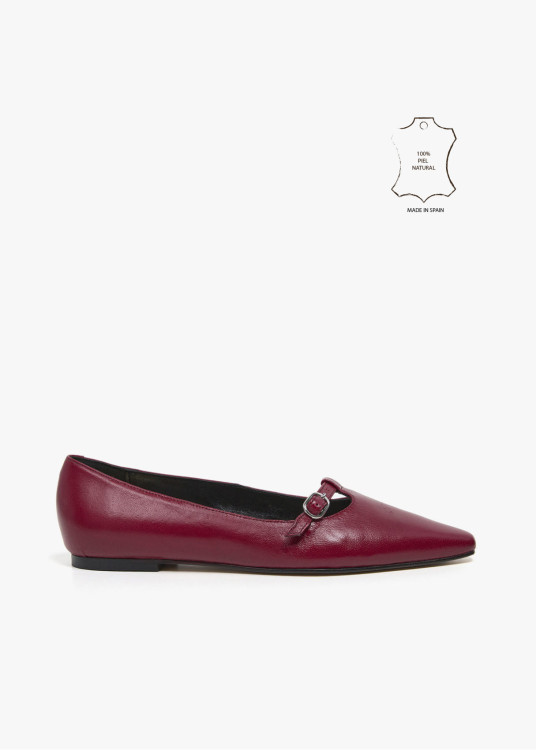 Bailarinas Planas De Piel roja