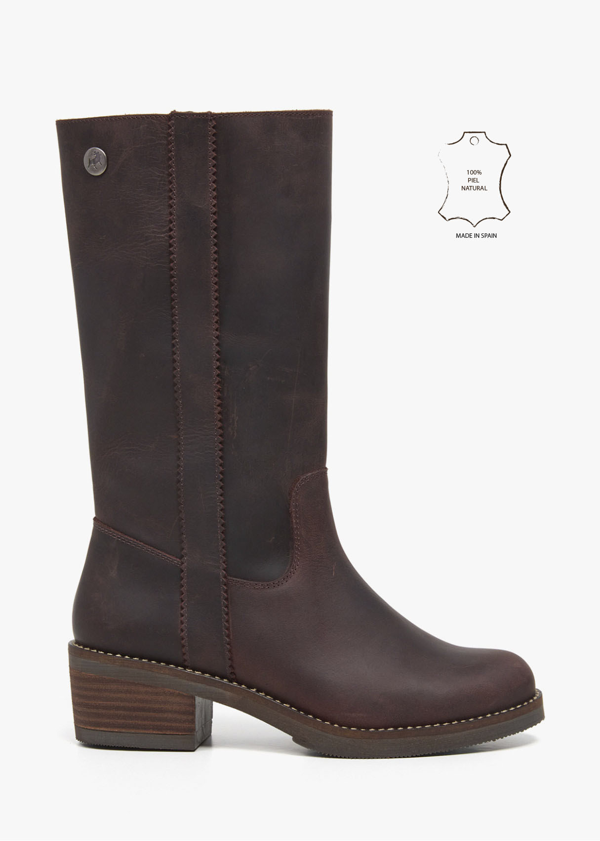 Botas altas Gaucha De Piel marrón