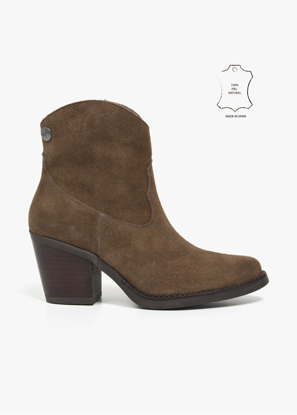 Botines Cowboy De Piel marrón