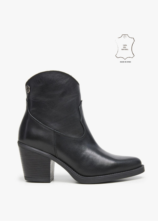 Botines Cowboy de piel negro