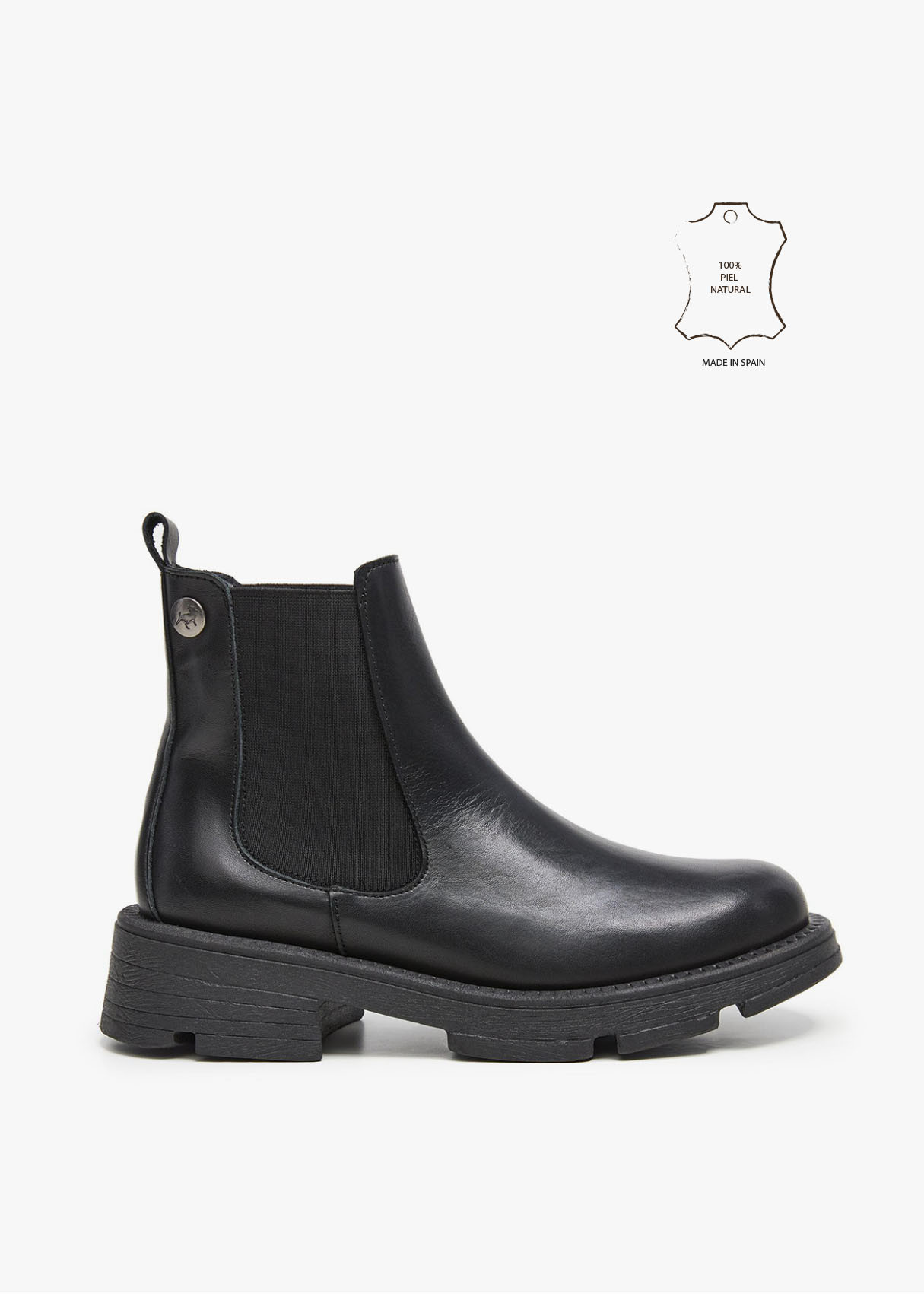 Botines De Piel chelsea negro