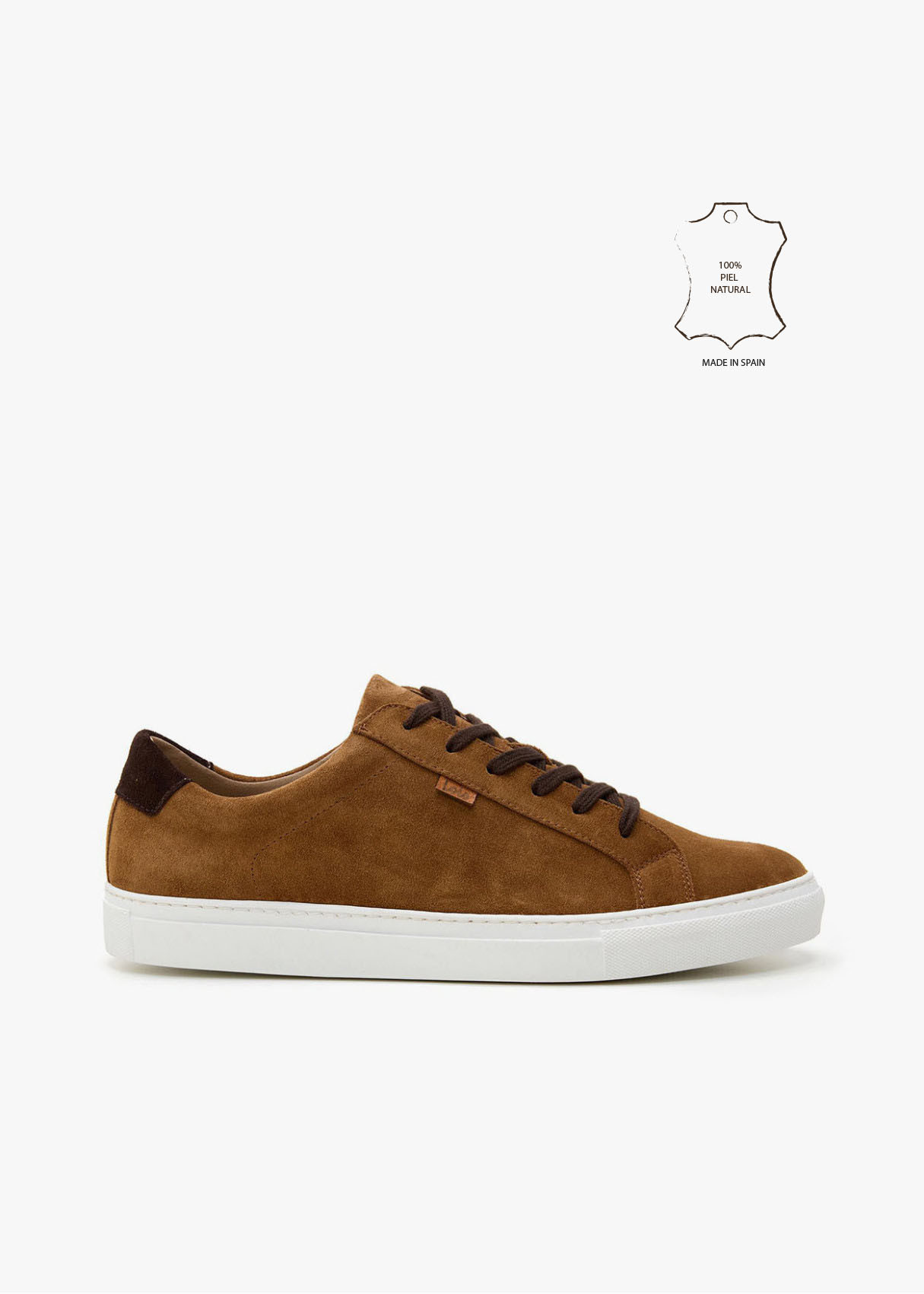 Bambas piel ante tipo blucher cordonera marrón