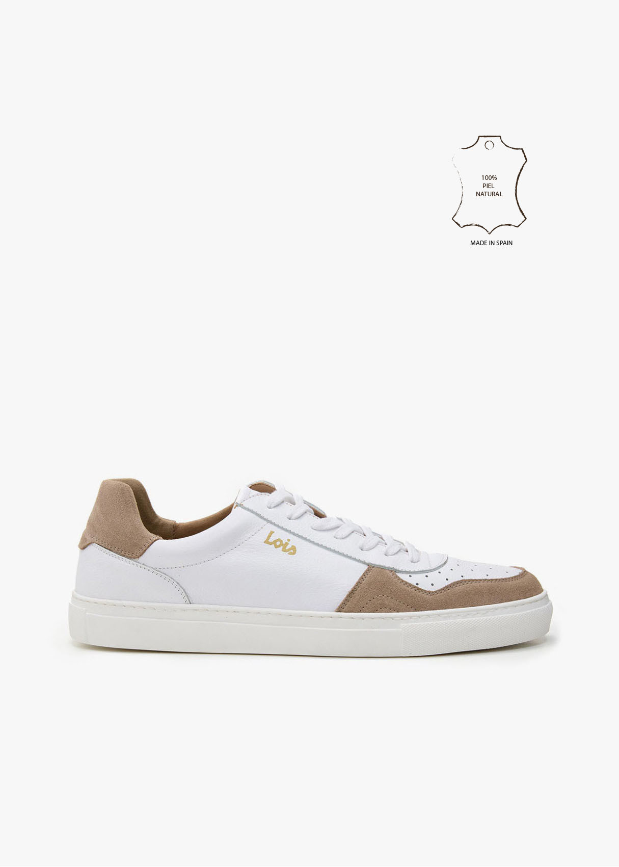 Bambas tipo Basquet Casual piel combinada blanca