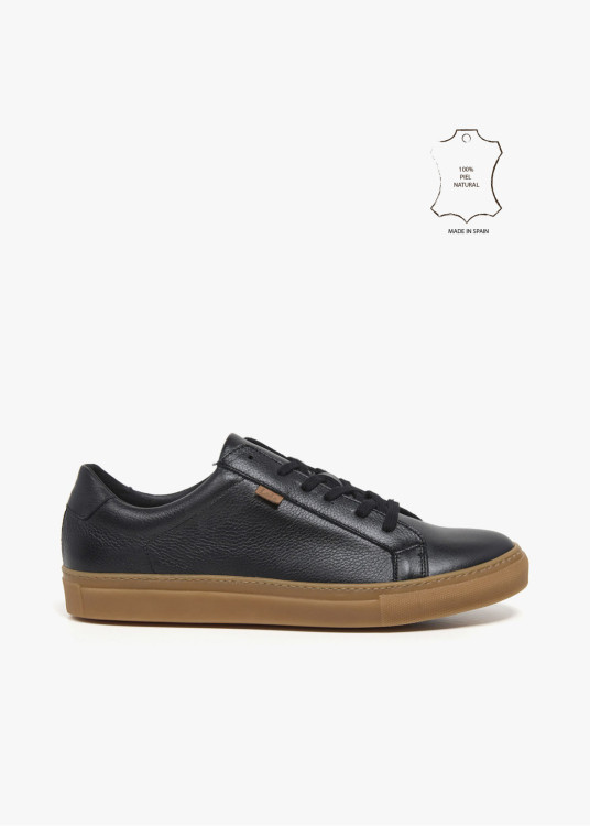 Bambas piel cordones negra