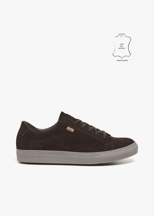 Bambas piel cordones marrón