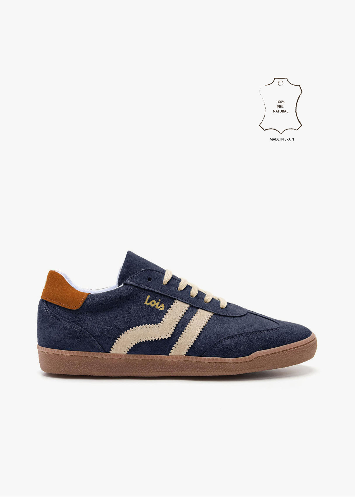 Bambas de piel  urbana vintage azul